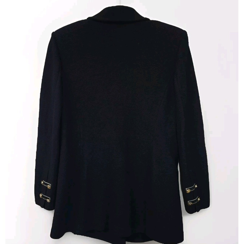 Vtg St John Blazer Womens 10‎ Military Old Money Equestrian Structure Classy - Picture 3 of 10